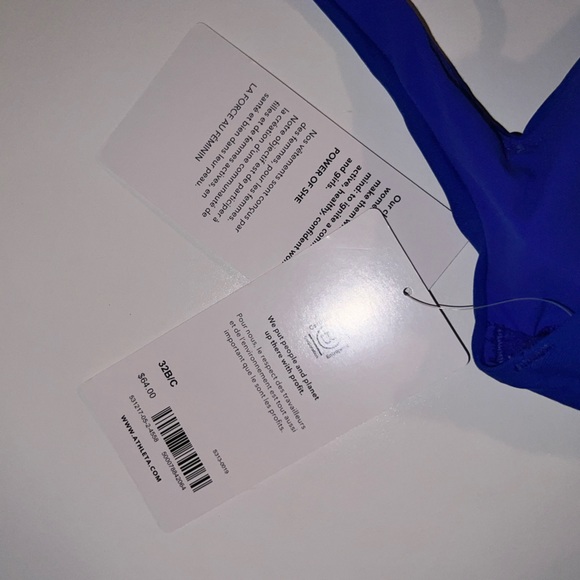 Athleta Royal Blue Bikini Top 32B/C - Picture 3 of 3